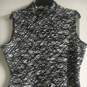 Calvin Klein sleeveless mock turtleneck top